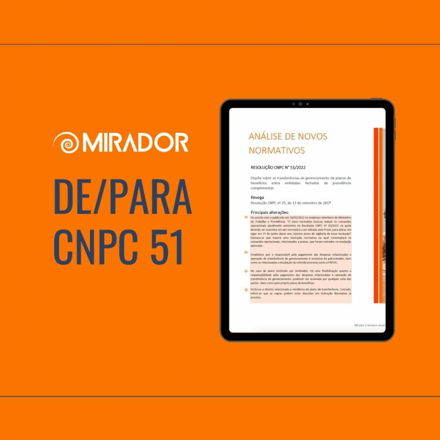 DE/PARA RESOLUÇÃO CNPC 51