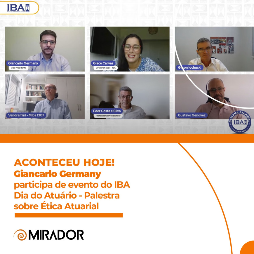 Giancarlo Giacomini Germany participa de evento do IBA alusivo ao Dia do Atuário