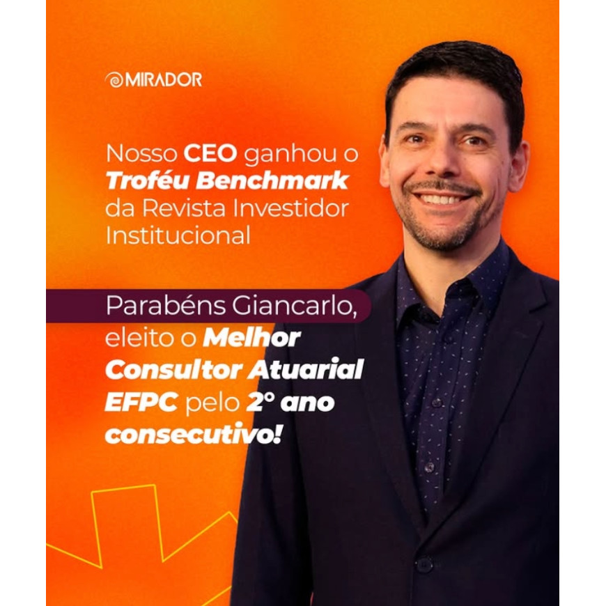 Nosso CEO é destaque pelo segundo ano consecutivo no Troféu Benchmark da Revista Investidor Institucional